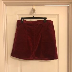 Red Velvet Skirt
